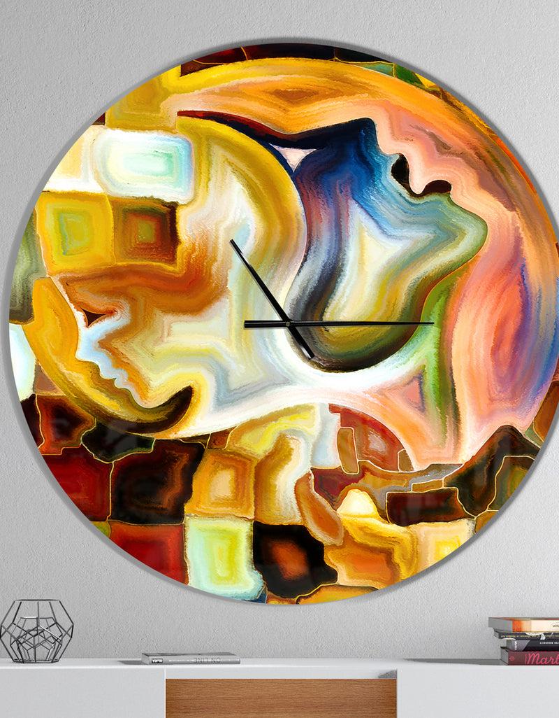 DesignQ Way of Inner Paint - Oversized Modern Wall CLock