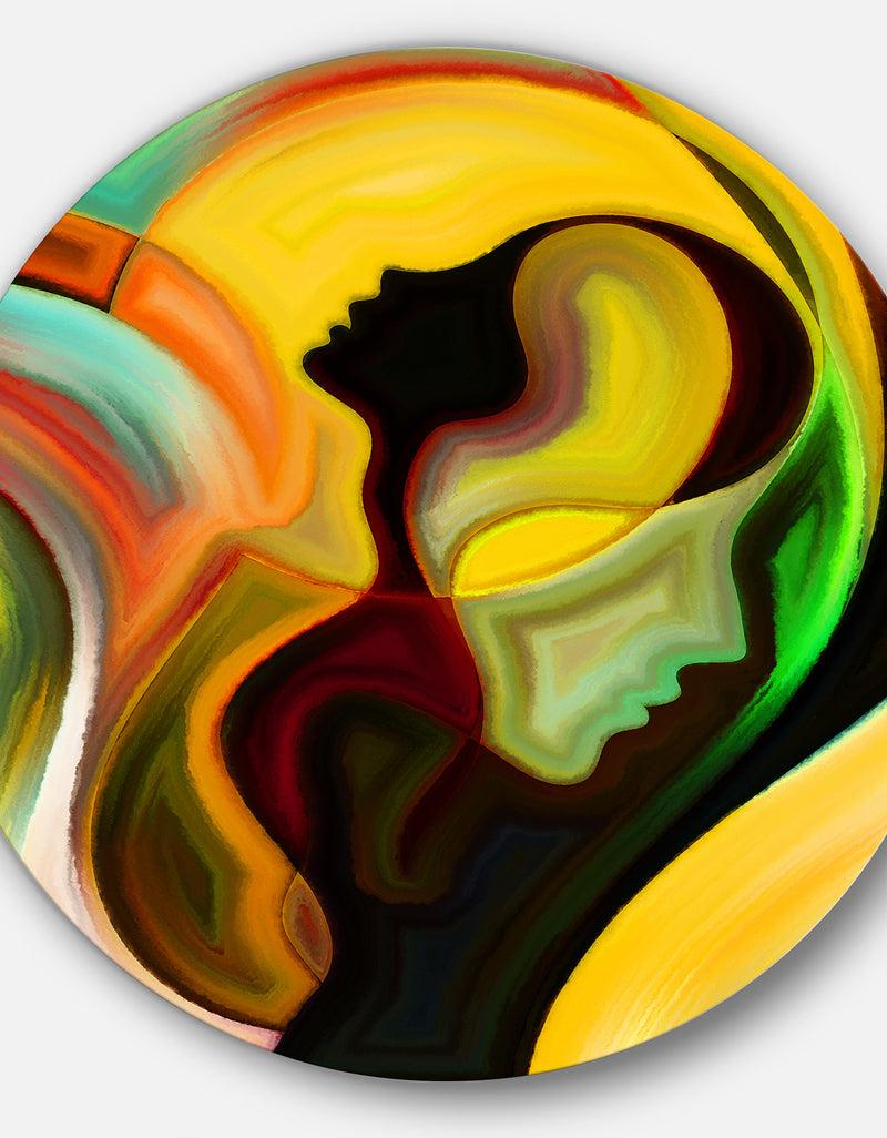 DesignQ Way Of Parenting - Abstract Glossy Metal Wall Art