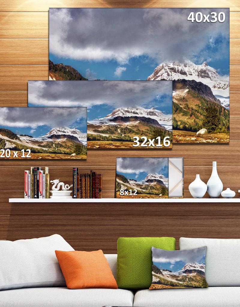 DesignQ Whistler Mountain British Columbia - Extra Large Cityscape Wall Art On Canvas