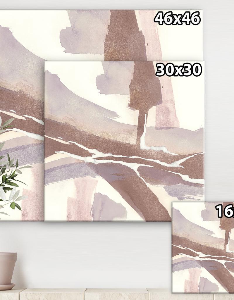 DesignQ White And Placid I Blush - Modern Farmhouse Canvas Art