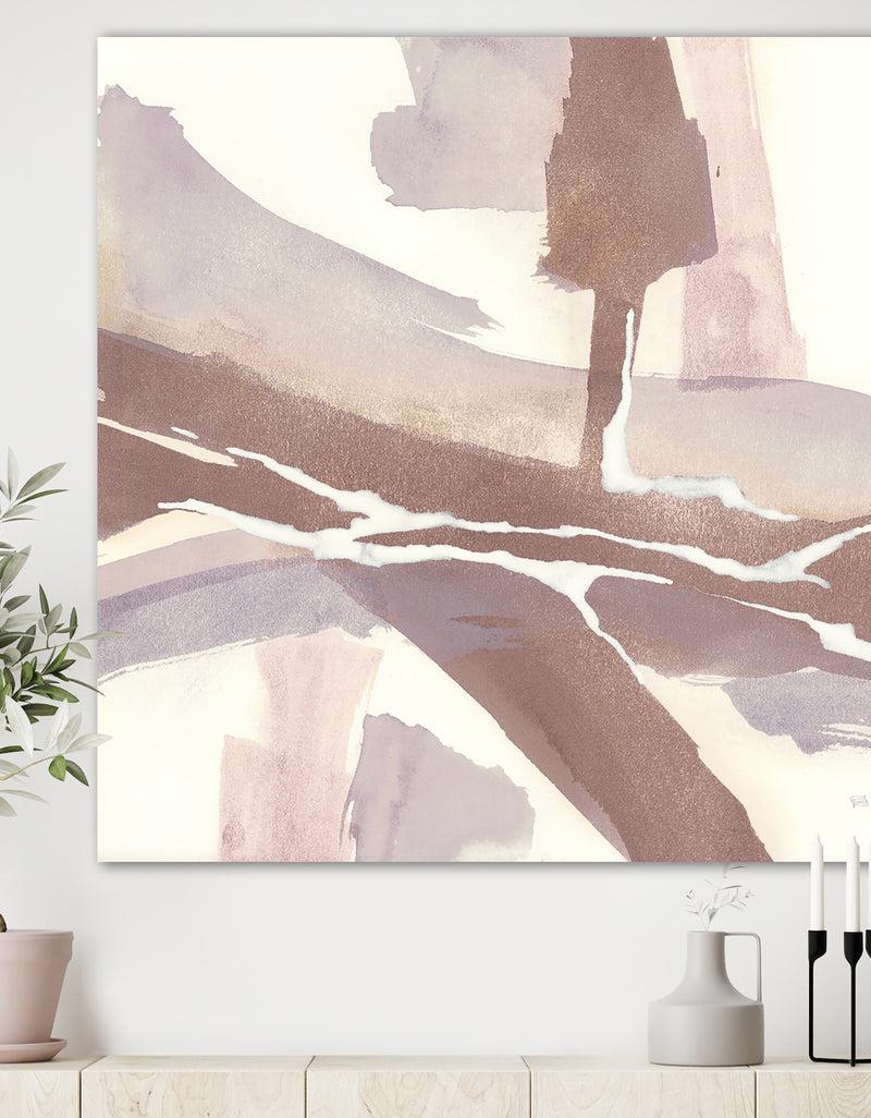 DesignQ White and Placid I Blush - Modern Farmhouse Canvas Art