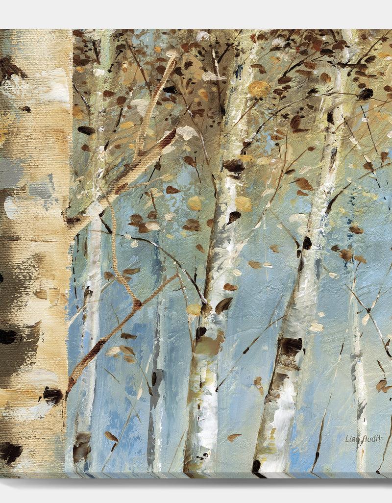 DesignQ White Birch Forest I - Modern Farmhouse Canvas Art