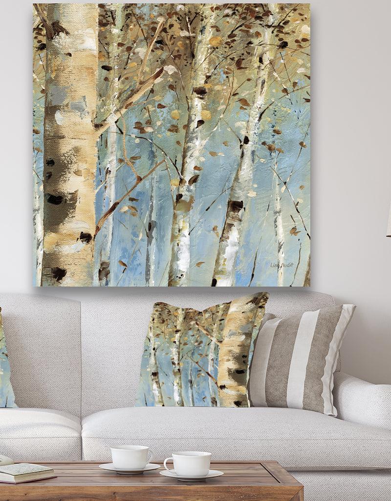 DesignQ White Birch Forest I - Modern Farmhouse Canvas Art