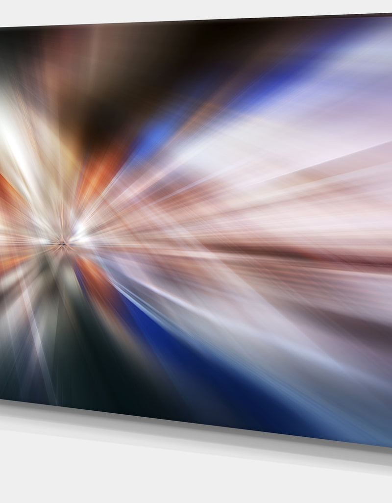 DesignQ White Focus Color - Abstract Digital Art Canvas Print