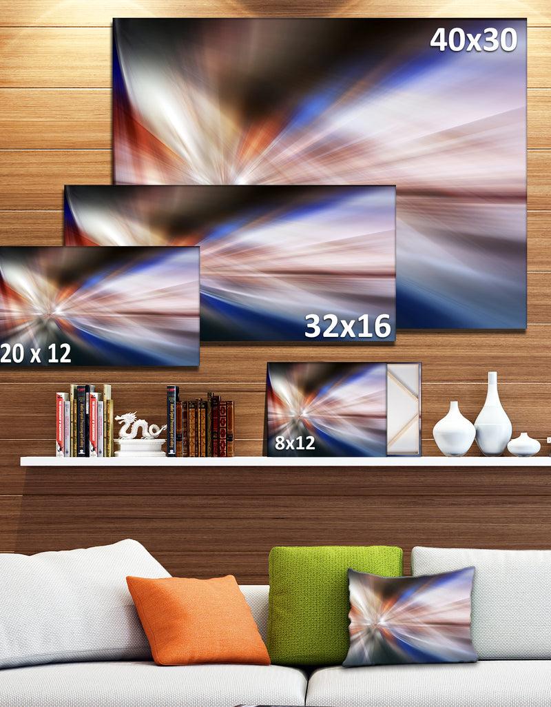 DesignQ White Focus Color - Abstract Digital Art Canvas Print