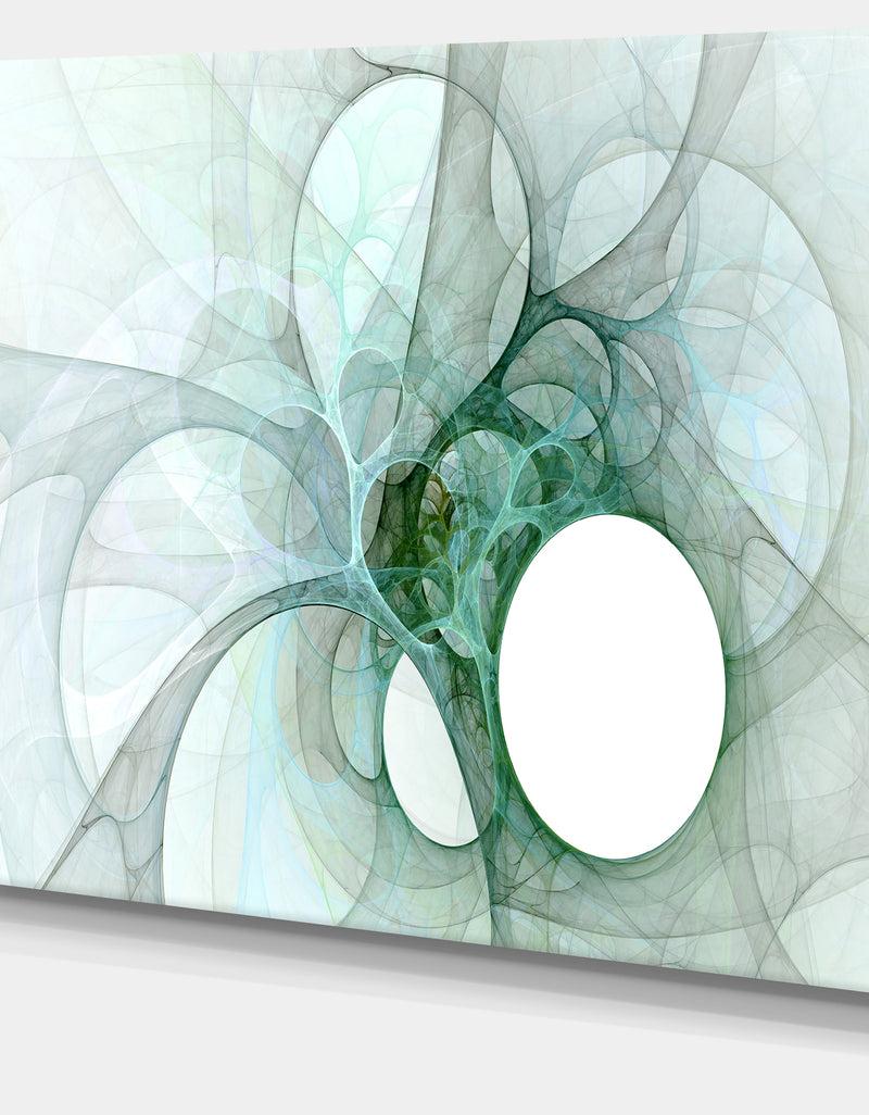 DesignQ White Fractal Angel Wings - Abstract Wall Art Canvas