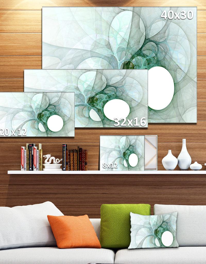 DesignQ White Fractal Angel Wings - Abstract Wall Art Canvas