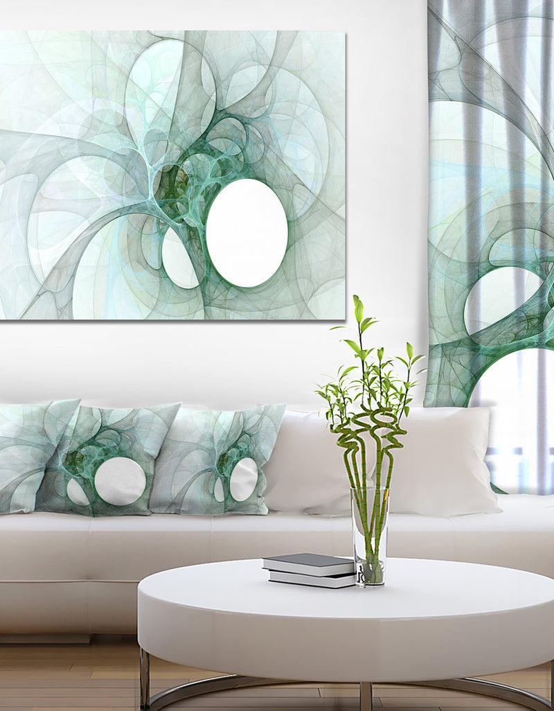 DesignQ White Fractal Angel Wings - Abstract Wall Art Canvas