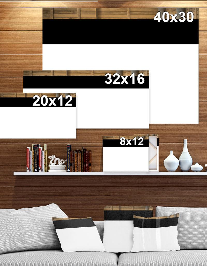 DesignQ White horse runs gallop in the Manege - Farmhouse Animals Photographic on wrapped Canvas