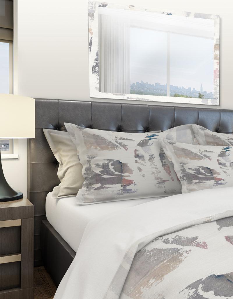 DesignQ White Out Geometric - Geometric Duvet Cover Set