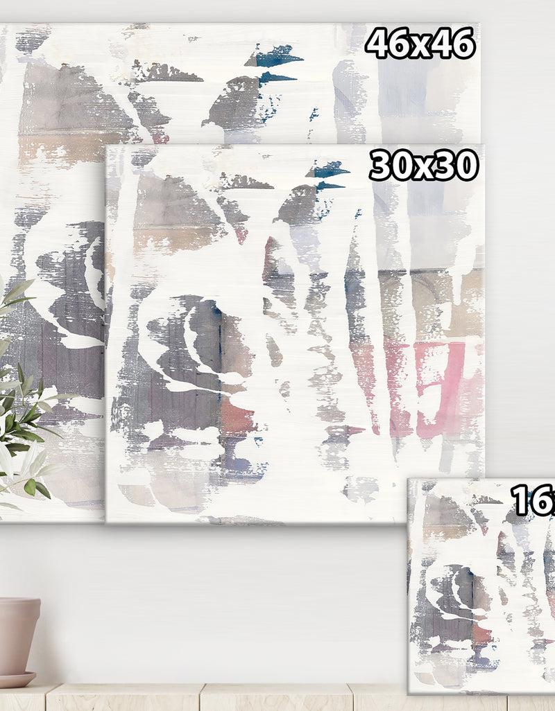DesignQ White Out Geometric - Modern & Contemporary Canvas Art