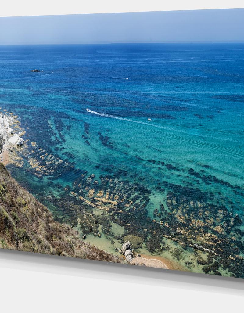 DesignQ White Tip Agrigento In Sicily Italy - Landscape Print Wall Artwork