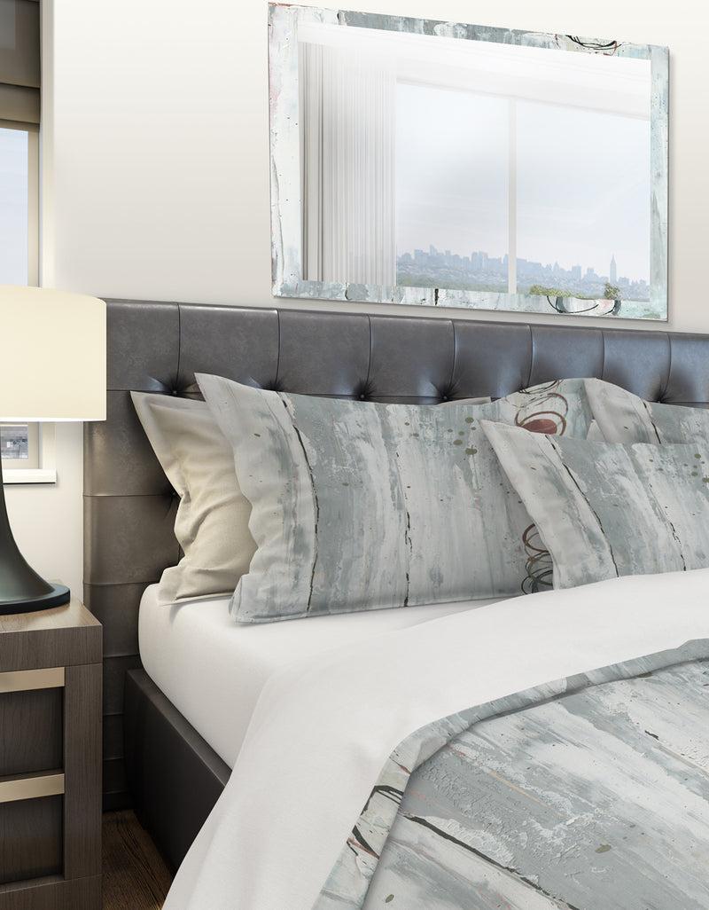 DesignQ Whitewashed Chinchilla - Geometric Duvet Cover Set