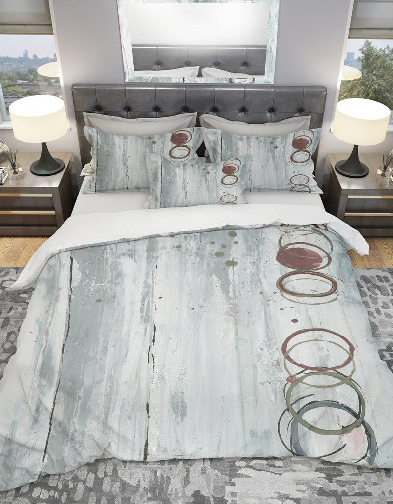 DesignQ Whitewashed Chinchilla - Geometric Duvet Cover Set