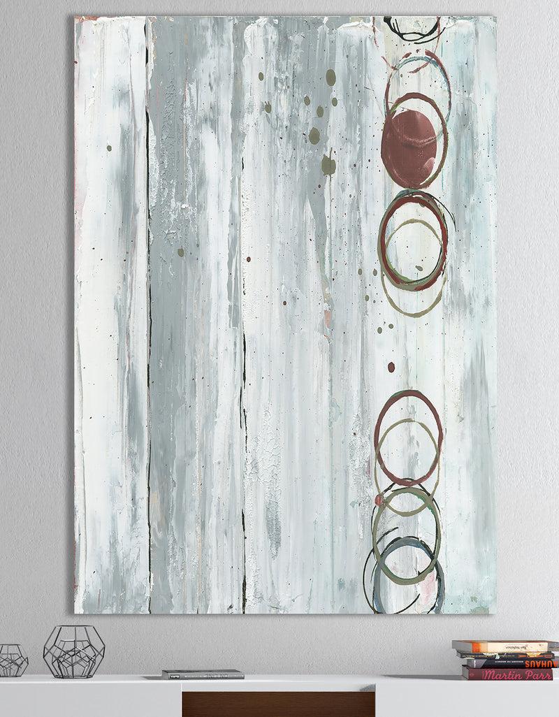 DesignQ Whitewashed Chinchilla - Modern Geometric Gallery-wrapped Canvas