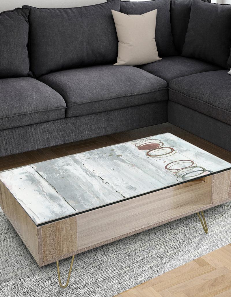 DesignQ Whitewashed Chinchilla - Traditional Coffee Table