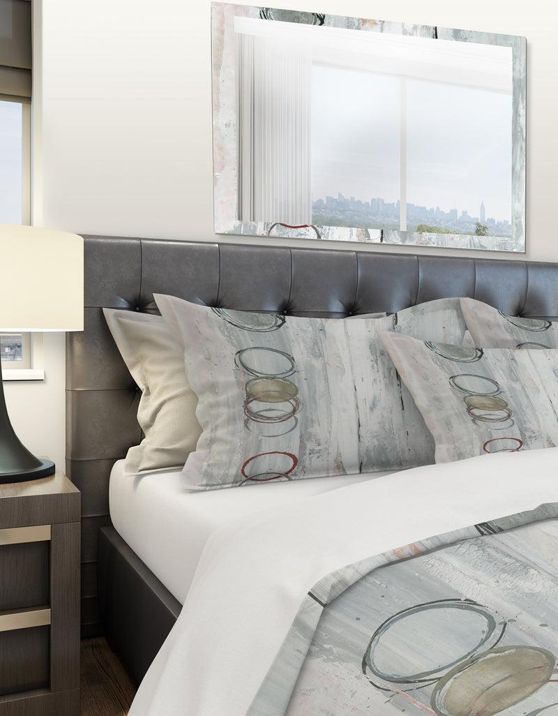 DesignQ Whitewashed Syrah - Geometric Duvet Cover Set