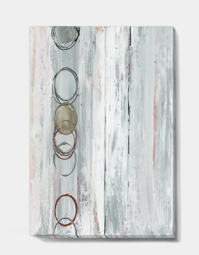 DesignQ Whitewashed Syrah - Modern Geometric Canvas Artwork