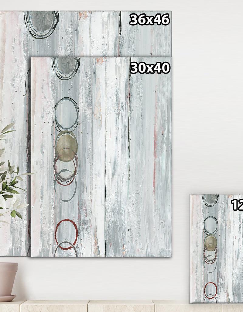 DesignQ Whitewashed Syrah - Modern Geometric Canvas Artwork