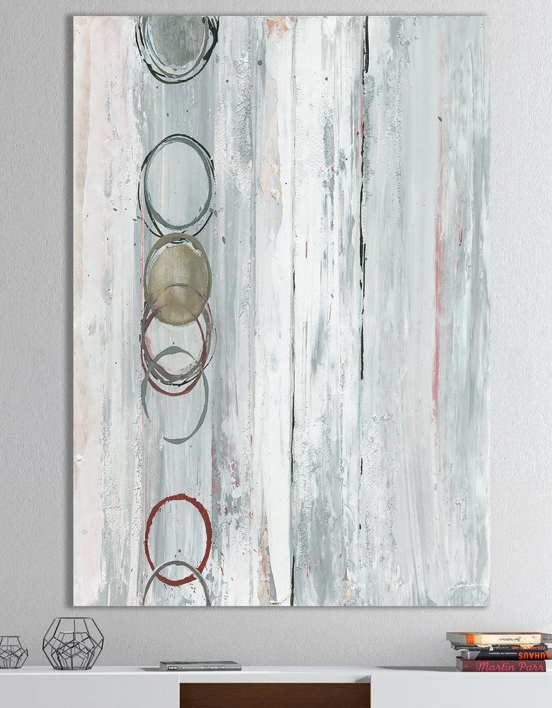 DesignQ Whitewashed Syrah - Modern Geometric Canvas Artwork