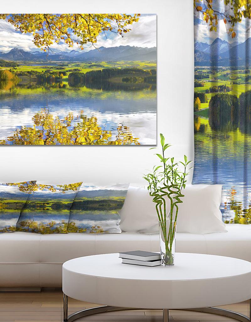 DesignQ Wide panorama landscape in Bavaria - Landscapes photography on wrapped Canvas
