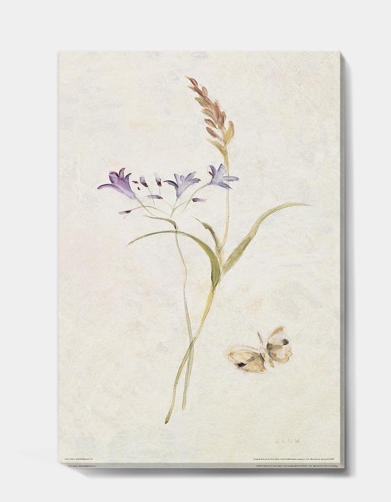 DesignQ Wild Simple Wallflowers I - Farmhouse Gallery-wrapped Canvas