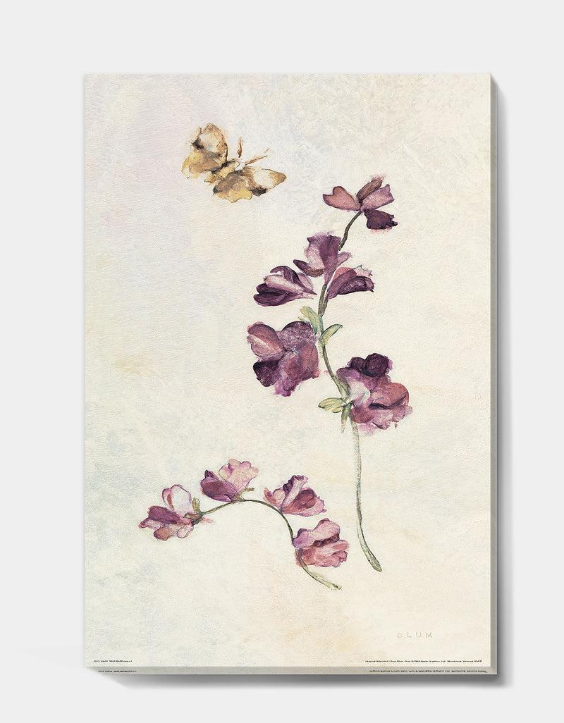 DesignQ Wild Simple Wallflowers IV - Farmhouse Premium Canvas Wall Art