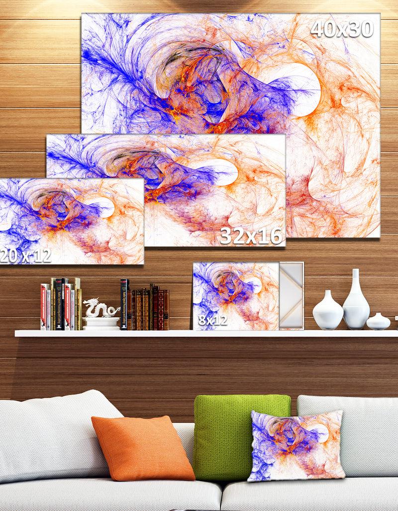 DesignQ Wings Of Angels Blue - Abstract Digital Art Canvas Print