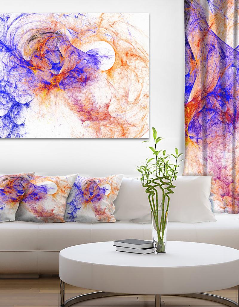 DesignQ Wings of Angels Blue - Abstract Digital Art Canvas Print