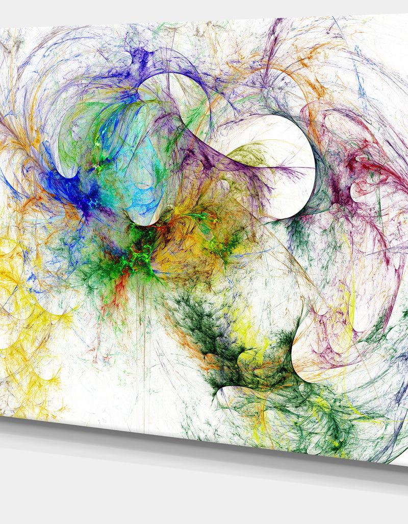 DesignQ Wings Of Angels Purple - Abstract Digital Art Canvas Print