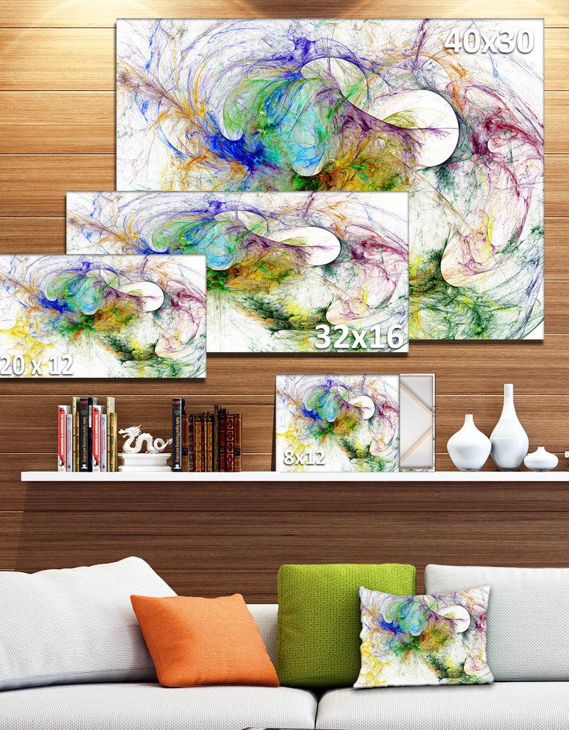 DesignQ Wings Of Angels Purple - Abstract Digital Art Canvas Print