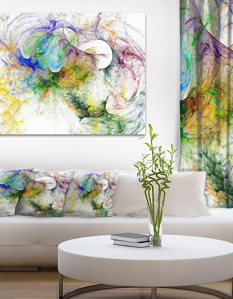 DesignQ Wings of Angels Purple - Abstract Digital Art Canvas Print