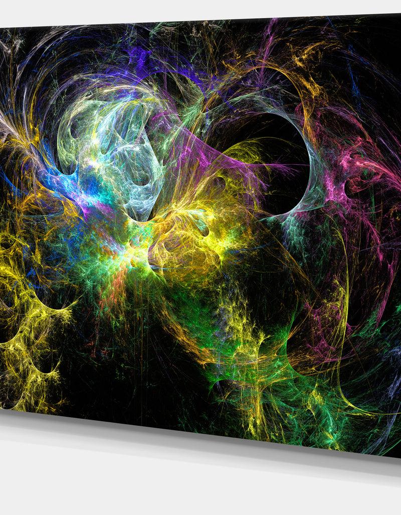 DesignQ Wings Of Angels Yellow - Abstract Digital Art Canvas Print