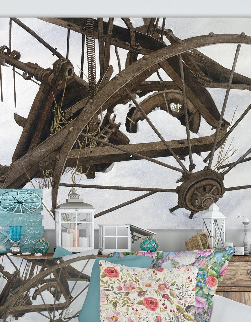 DesignQ Winter Harvest - Farmhouse Gallery-wrapped Canvas