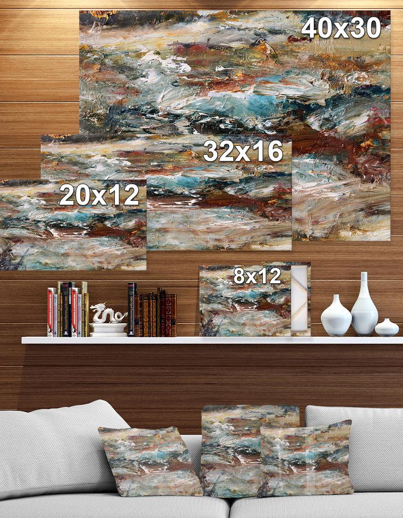 DesignQ Winter In Oil Painting - Landscapes Painting Print On Wrapped Canvas