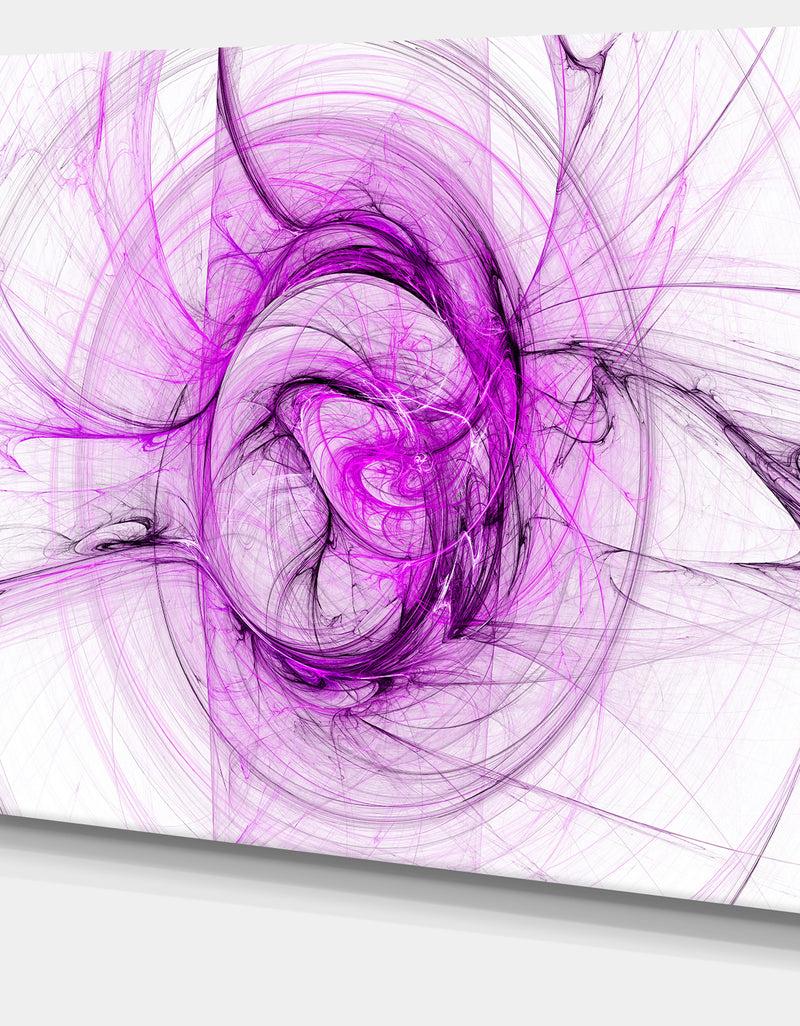 DesignQ Wisps Of Smoke Purple - Abstract Digital Art Canvas Print