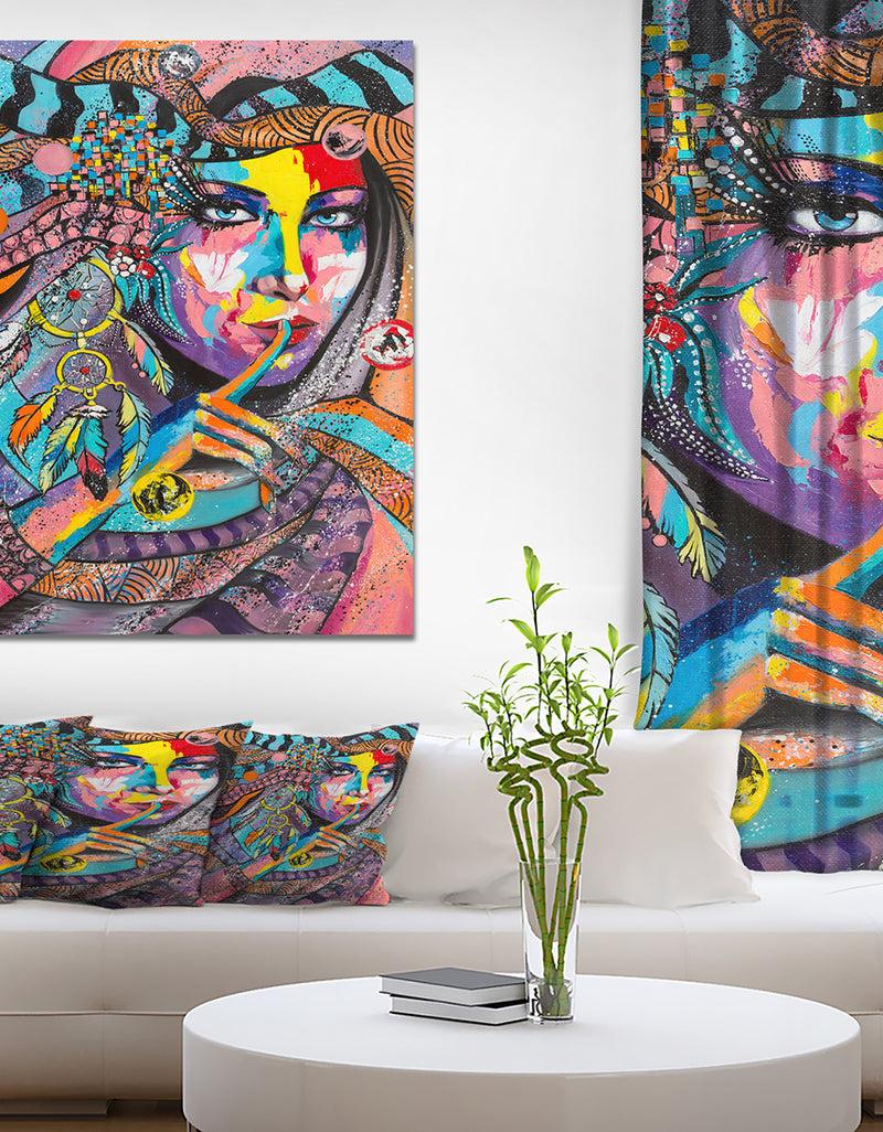 DesignQ Woman Portrait In Your Dreams - Glamour Painting Print on Wrapped Canvas