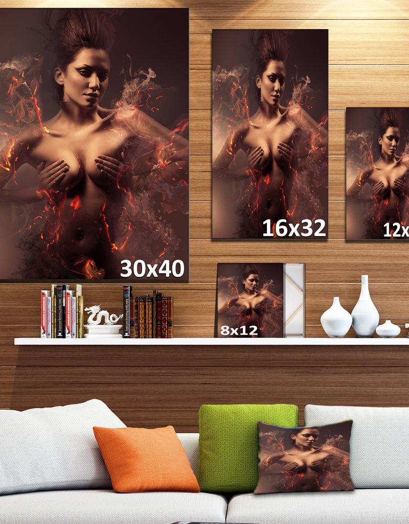 DesignQ Woman - Sensual Contemporary Canvas Art Print