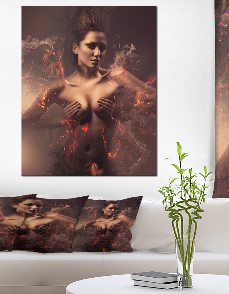 DesignQ Woman - Sensual Contemporary Canvas Art Print