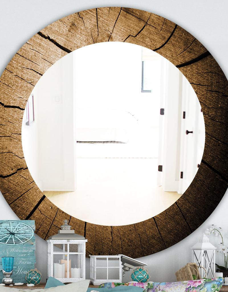 DesignQ Wood Curve - Traditional Mirror - Oval or Round Wall Mirror