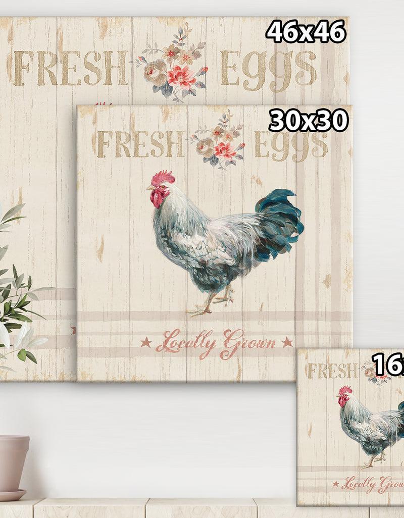 DesignQ Wood Farm Roaster III - Farmhouse Gallery-wrapped Canvas