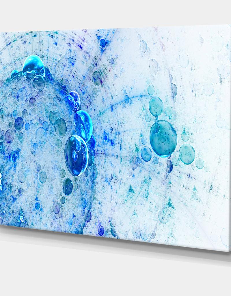 DesignQ World Bubbles Fractal Pattern - Extra Large Abstract Canvas Wall Art