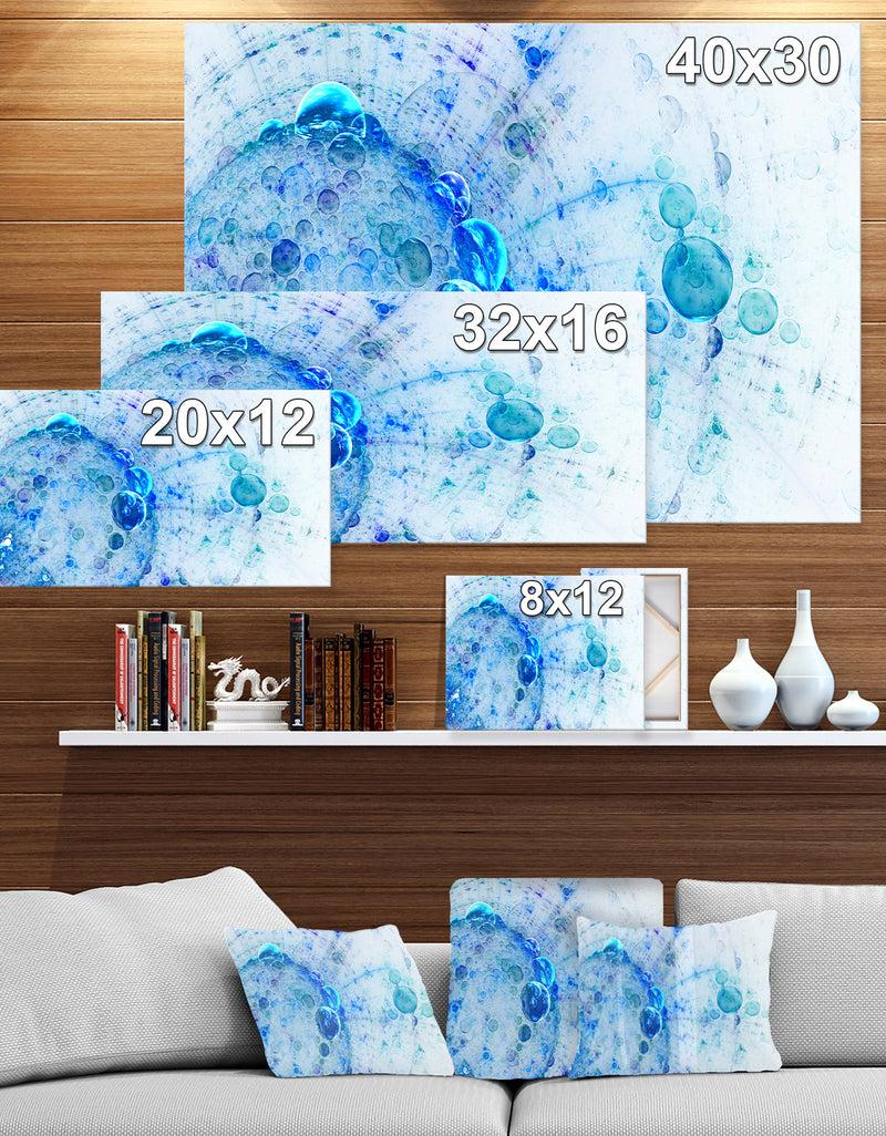 DesignQ World Bubbles Fractal Pattern - Extra Large Abstract Canvas Wall Art