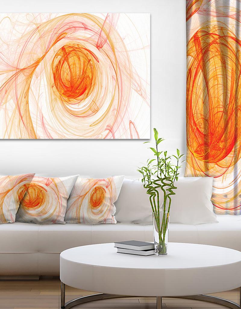 DesignQ Yellow Ball of Yarn - Abstract Digital Art Canvas Print