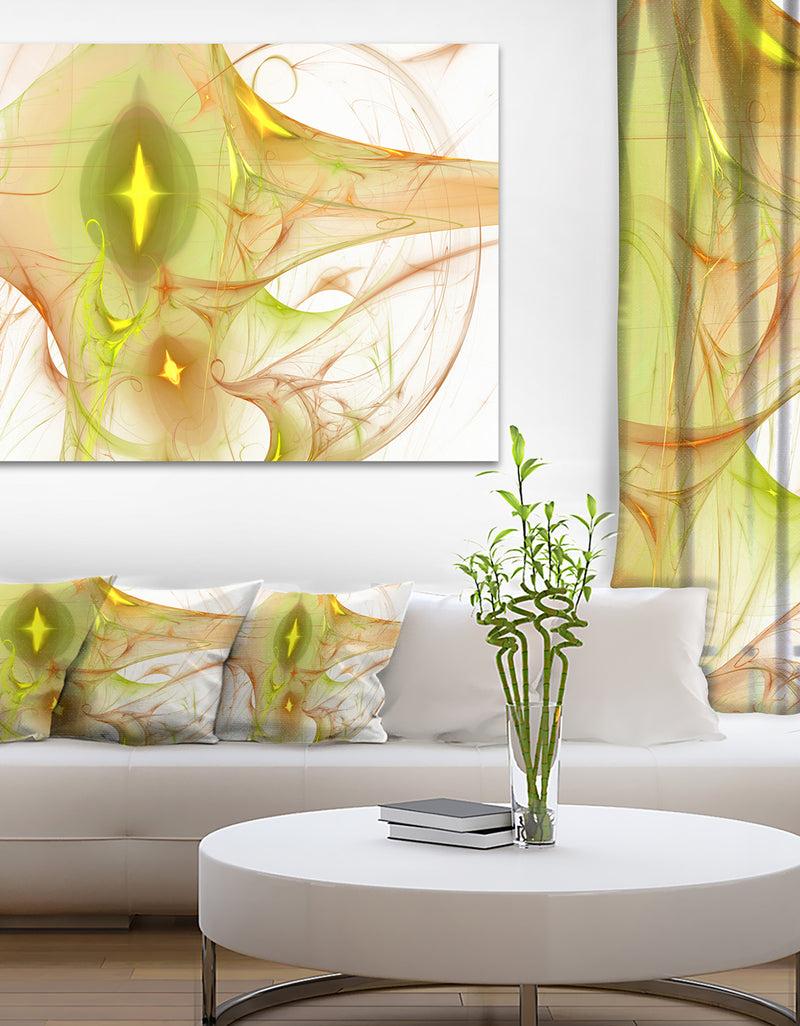 DesignQ Yellow Bright Candle - Abstract Digital Art Canvas Print