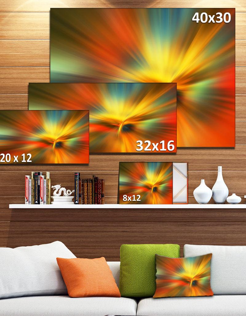 DesignQ Yellow Focus Color - Abstract Digital Art Canvas Print