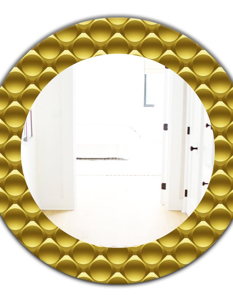 DesignQ Yellow Moods 20 - Glam Wall Mirror - Oval Or Round Wall Mirror