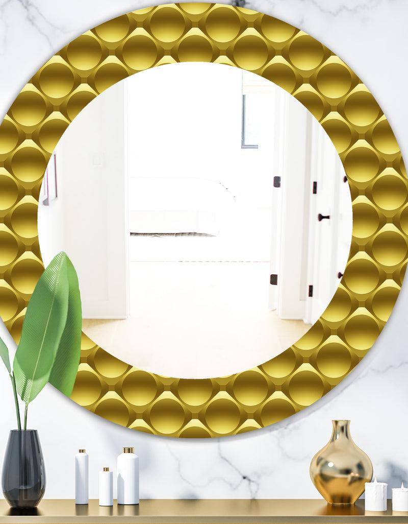DesignQ Yellow Moods 20 - Glam Wall Mirror - Oval or Round Wall Mirror