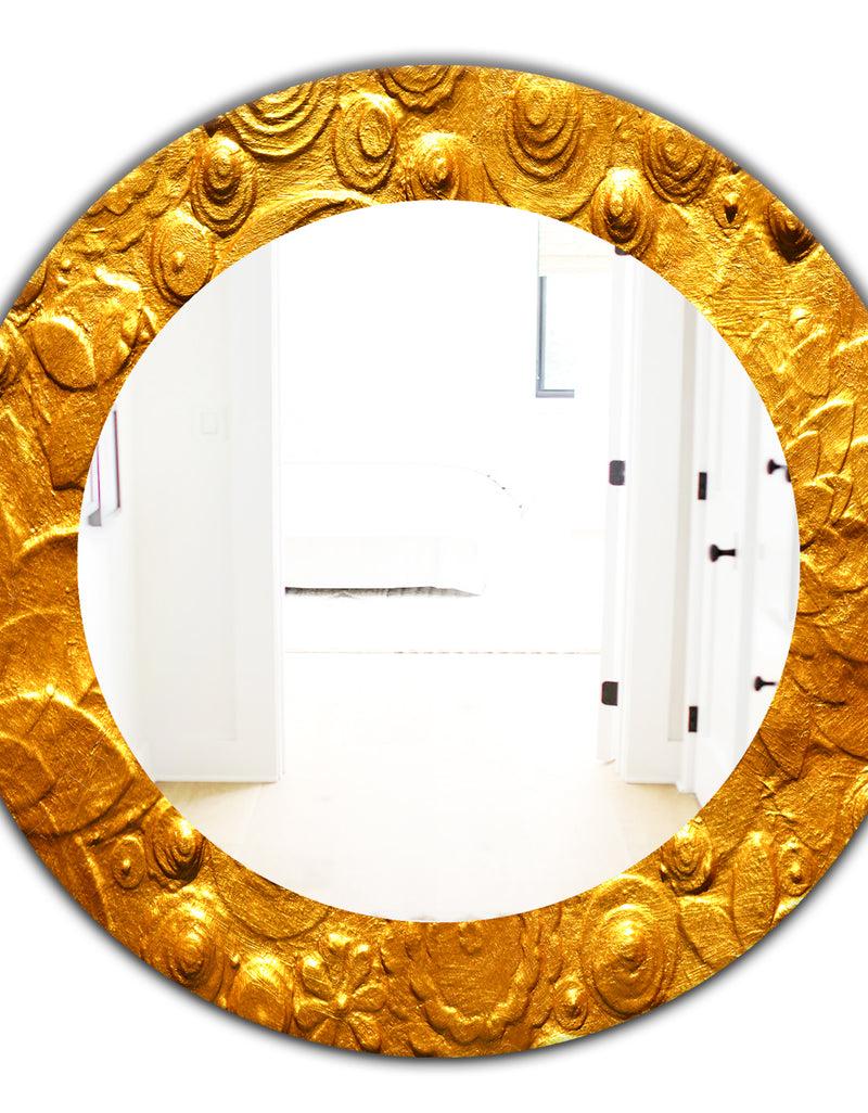 DesignQ Yellow Moods 23 - Modern Mirror - Oval Or Round Wall Mirror