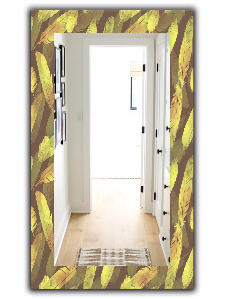 DesignQ Yellow Moods 4 - Bohemian And Eclectic Mirror - Vanity Mirror